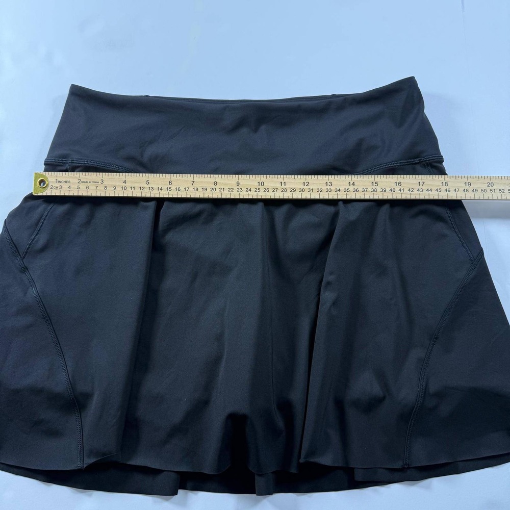Athleta Ace Tennis Skort 15.5" Black Athletic Skirt with Built-in Shorts Large - Picture 14 of 16